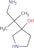 3-(1-Amino-2-methylpropan-2-yl)pyrrolidin-3-ol