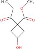 Methyl 3-hydroxy-1-propanoylcyclobutane-1-carboxylate