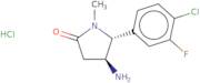 rac-(4R,5S)-4-Amino-5-(4-chloro-3-fluorophenyl)-1-methylpyrrolidin-2-one hydrochloride