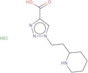 1-[2-(Piperidin-2-yl)ethyl]-1H-1,2,3-triazole-4-carboxylic acid hydrochloride