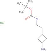 tert-Butyl N-[2-(3-aminocyclobutyl)ethyl]carbamate hydrochloride