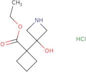 Ethyl 1-(3-hydroxyazetidin-3-yl)cyclobutane-1-carboxylate hydrochloride