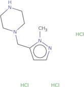 1-[(1-Methyl-1H-pyrazol-5-yl)methyl]piperazine trihydrochloride