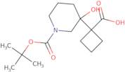 1-{1-[(tert-Butoxy)carbonyl]-3-hydroxypiperidin-3-yl}cyclobutane-1-carboxylic acid