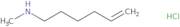 N-Methyl-1-aminohex-5-ene HCl