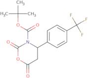 2-Methyl-2-propanyl 2,6-dioxo-4-[4-(trifluoromethyl)phenyl]-1,3-oxazinane-3-carboxylate