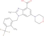 2-Methyl-1-[[2-methyl-3-(trifluoromethyl)phenyl]methyl]-6-(4-morpholinyl)-1H-benzimidazole-4-carboxylic acid