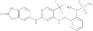 N-Methyl-N-[2-[[[2-[(2-oxo-2,3-dihydro-1H-indol-5-yl)amino]-5-trifluoromethylpyrimidin-4-yl]amino]methyl]phenyl]methanesulfonamide