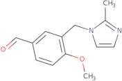 4-Methoxy-3-[(2-methyl-1H-imidazol-1-yl)methyl]benzaldehyde