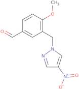 4-Methoxy-3-[(4-nitro-1H-pyrazol-1-yl)methyl]benzaldehyde