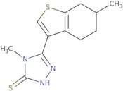 4-Methyl-5-(6-methyl-4,5,6,7-tetrahydro-1-benzothien-3-yl)-4H-1,2,4-triazole-3-thiol