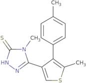 4-Methyl-5-[5-methyl-4-(4-methylphenyl)thien-3-yl]-4H-1,2,4-triazole-3-thiol