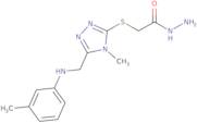 2-[(4-Methyl-5-{[(3-methylphenyl)amino]methyl}-4H-1,2,4-triazol-3-yl)thio]acetohydrazide