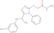 2-[(5-{1-[(3-Methylphenyl)amino]ethyl}-4-phenyl-4H-1,2,4-triazol-3-yl)thio]acetohydrazide