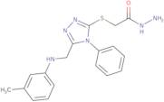 2-[(5-{[(3-Methylphenyl)amino]methyl}-4-phenyl-4H-1,2,4-triazol-3-yl)thio]acetohydrazide