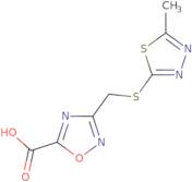 3-{[(5-Methyl-1,3,4-thiadiazol-2-yl)thio]methyl}-1,2,4-oxadiazole-5-carboxylic acid