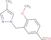 4-Methoxy-3-[(4-methyl-1H-pyrazol-1-yl)methyl]benzaldehyde