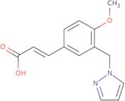 (2E)-3-[4-Methoxy-3-(1H-pyrazol-1-ylmethyl)phenyl]acrylic acid