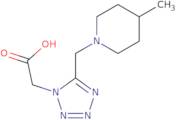 {5-[(4-Methylpiperidin-1-yl)methyl]-1H-tetrazol-1-yl}acetic acid hydrochloride