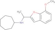 N-[1-(7-Methoxy-1-benzofuran-2-yl)ethyl]cycloheptanamine