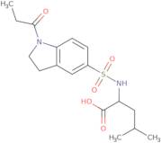 4-Methyl-2-{[(1-propionyl-2,3-dihydro-1H-indol-5-yl)sulfonyl]amino}pentanoic acid