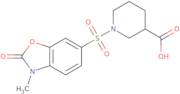 1-[(3-Methyl-2-oxo-2,3-dihydro-1,3-benzoxazol-6-yl)sulfonyl]piperidine-3-carboxylic acid