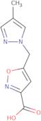 5-[(4-Methyl-1H-pyrazol-1-yl)methyl]isoxazole-3-carboxylic acid