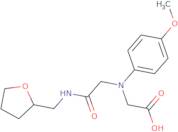 ((4-Methoxyphenyl){2-oxo-2-[(tetrahydrofuran-2-ylmethyl)amino]ethyl}amino)acetic acid