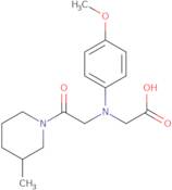 {(4-Methoxyphenyl)[2-(3-methylpiperidin-1-yl)-2-oxoethyl]amino}acetic acid