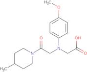 {(4-Methoxyphenyl)[2-(4-methylpiperidin-1-yl)-2-oxoethyl]amino}acetic acid