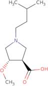 (3R,4S)-4-Methoxy-1-(3-methylbutyl)pyrrolidine-3-carboxylic acid