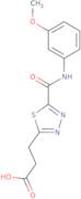 3-(5-{[(3-Methoxyphenyl)amino]carbonyl}-1,3,4-thiadiazol-2-yl)propanoic acid