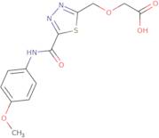 [(5-{[(4-Methoxyphenyl)amino]carbonyl}-1,3,4-thiadiazol-2-yl)methoxy]acetic acid