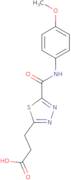 3-(5-{[(4-Methoxyphenyl)amino]carbonyl}-1,3,4-thiadiazol-2-yl)propanoic acid