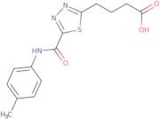 4-(5-{[(4-Methylphenyl)amino]carbonyl}-1,3,4-thiadiazol-2-yl)butanoic acid