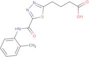 4-(5-{[(2-Methylphenyl)amino]carbonyl}-1,3,4-thiadiazol-2-yl)butanoic acid