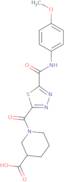 1-[(5-{[(4-Methoxyphenyl)amino]carbonyl}-1,3,4-thiadiazol-2-yl)carbonyl]piperidine-3-carboxylic acid