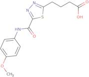 4-(5-{[(4-Methoxyphenyl)amino]carbonyl}-1,3,4-thiadiazol-2-yl)butanoic acid