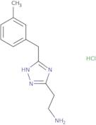 {2-[3-(3-Methylbenzyl)-1H-1,2,4-triazol-5-yl]ethyl}amine hydrochloride