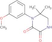 1-(3-Methoxyphenyl)-6,6-dimethylpiperazine-2,3-dione