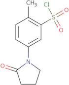 2-Methyl-5-(2-oxopyrrolidin-1-yl)benzenesulfonyl chloride