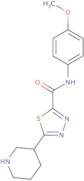 N-(4-Methoxyphenyl)-5-piperidin-3-yl-1,3,4-thiadiazole-2-carboxamide