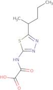 {[5-(1-Methylbutyl)-1,3,4-thiadiazol-2-yl]amino}(oxo)acetic acid