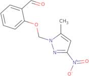 2-[(5-Methyl-3-nitro-1H-pyrazol-1-yl)methoxy]benzaldehyde