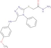 2-[(5-{[(4-Methoxyphenyl)amino]methyl}-4-phenyl-4H-1,2,4-triazol-3-yl)thio]acetohydrazide