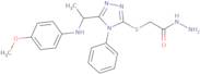 2-[(5-{1-[(4-Methoxyphenyl)amino]ethyl}-4-phenyl-4H-1,2,4-triazol-3-yl)thio]acetohydrazide