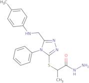 2-[(5-{[(4-Methylphenyl)amino]methyl}-4-phenyl-4H-1,2,4-triazol-3-yl)thio]propanohydrazide