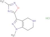 1-Methyl-3-(3-methyl-1,2,4-oxadiazol-5-yl)-4,5,6,7-tetrahydro-1H-pyrazolo[4,3-c]pyridine hydrochlo…