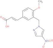 (2E)-3-{4-Methoxy-3-[(4-nitro-1H-pyrazol-1-yl)methyl]phenyl}acrylic acid