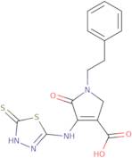 4-[(5-Mercapto-1,3,4-thiadiazol-2-yl)amino]-5-oxo-1-(2-phenylethyl)-2,5-dihydro-1H-pyrrole-3-car...